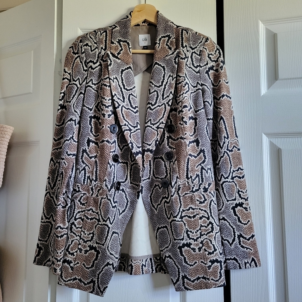 CAbi Samantha python blazer Snake Print Animal Si… - image 1